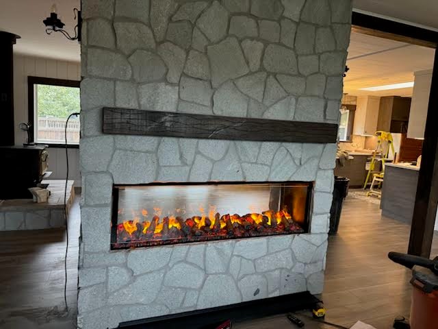 Living Room Fireplace Feature Wall